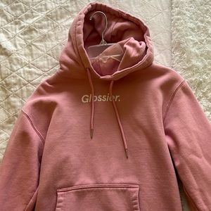Original Pink glossier hoodie- Oversized